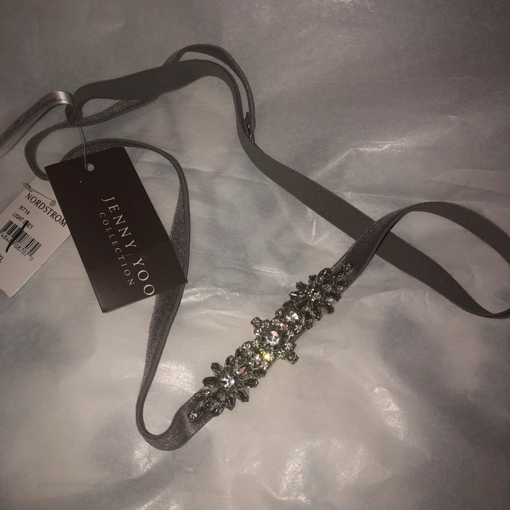 Jenny woo crystal bridal sash belt XL